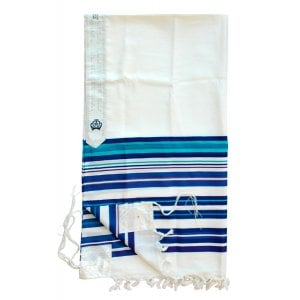 Tallit Prayer Shawl Clips, Nickel Plated - Torah Tablets Swirling