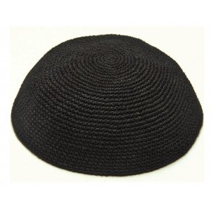 Sheer Black knitted Kippah