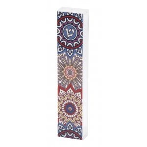 Dorit Judaica Large Lucite Mezuzah Case - Colorful Mandala Design