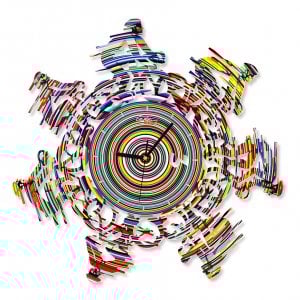 David Gerstein Wall Clock - Frame of Racing Cyclists