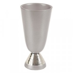 Yair Emanuel Anodized Aluminium Goblet Kiddush Cup - Silver