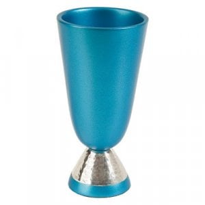Yair Emanuel Anodized Aluminium Goblet Kiddush Cup - Turquoise