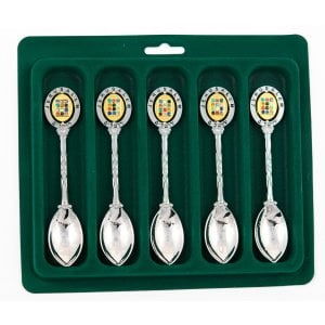 Gift Set of 5 Teaspoons, Breastplate Design Handle with Judaic Symbols