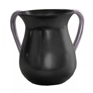 Yair Emanuel Anodized Aluminum Classic Netilat Yadayim Wash Cup - Black