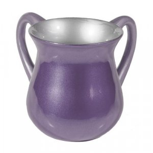 Yair Emanuel Small Aluminum Classic Netilat Yadayim Wash Cup - Purple