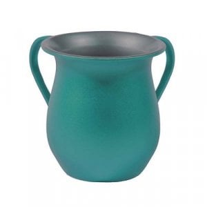 Yair Emanuel Stainless Steel Classic Netilat Yadayim Wash Cup - Turquoise
