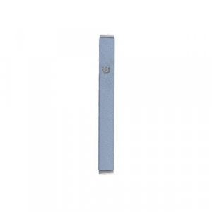 Yair Emanuel Matte Metal Mezuzah Case with Shin Letter - Light Blue