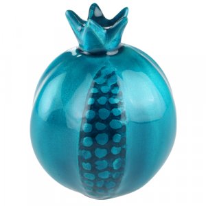 Decorative Aluminium Pomegranate for Rosh Hashanah - Turquoise