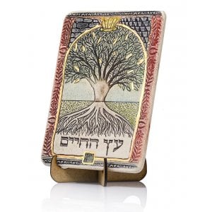 Art in Clay Handcrafted Ceramic 24K Gold Decorated Plaque - Tree of Life