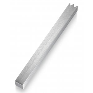 Adi Sidler Mezuzah Case, Brushed Aluminum with a Crown-Shin Cut  Silver