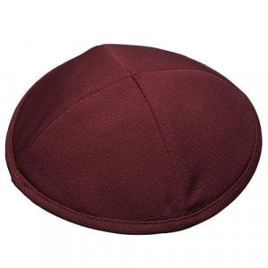 Maroon Fabric Cloth Kippah Yarmulke