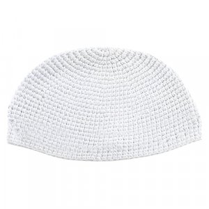 DMC White Frik Kippah