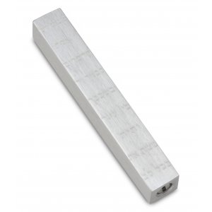 Adi Sidler Mini Mezuzah Case, Decorative Shema Words - Silver