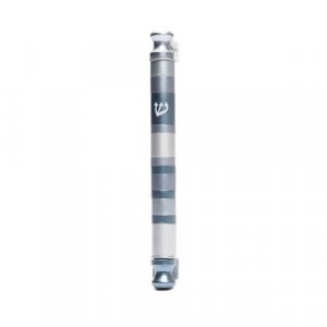 Yair Emanuel Anodized Aluminum Cylinder Mezuzah Case, Stripes - Gray
