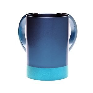 Yair Emanuel Small Netilat Yadayim Wash Cup, Two Tone – Blue and Turquoise
