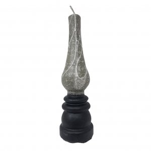 Galilee Style Handmade Lamp Havdalah Candle - Black and Gray