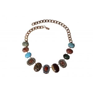 Amaro Handcrafted Semi Precious Stones on Rose Gold Chain - From Isis Collection