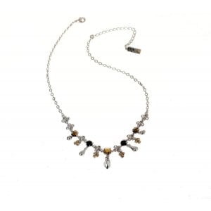 Amaro Handmade Pendants Necklace, Semi Precious Gems - Flower Lace Collection