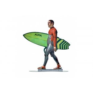 David Gerstein Free Standing Double Sided Sculpture - Walking Surfer