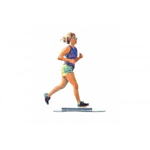 David Gerstein Free Standing Double Sided Sculpture - Lady Runner