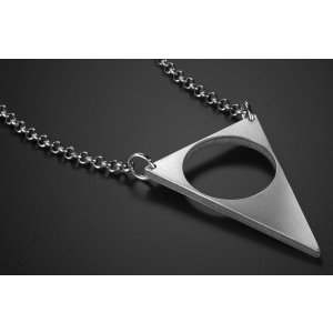 Adi Sidler Man's Pendant Necklace, Geometric Collection - Circle in Triangle