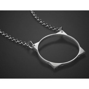 Adi Sidler Man's Pendant Necklace, Geometric Collection - Circle in Square