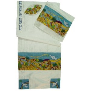 Rikmat Elimelech Silk "Dove of Peace" Tallit