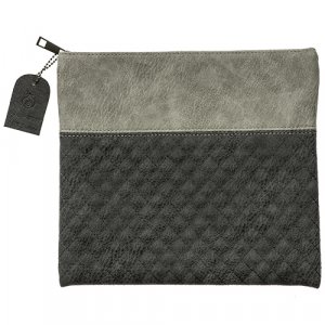 Faux Leather Tefillin Bag in Grays