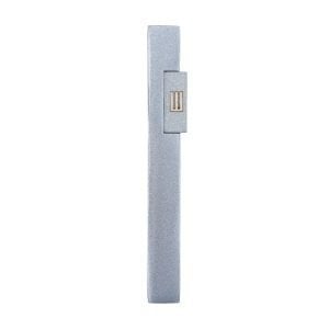 Yair Emanuel Mezuzah Case with Shin Letter in a Rectangle Pop Out  Gray