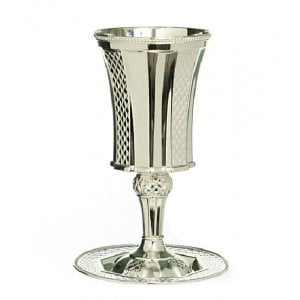 Cup of Elijah on Stem with Tray – Diamond Design