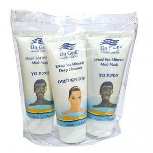 Ein Gedi Kit of Dead Sea Products - Two Mud Mask and One Facial Cleanser