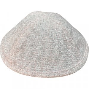 White-Beige Fabric Kippah