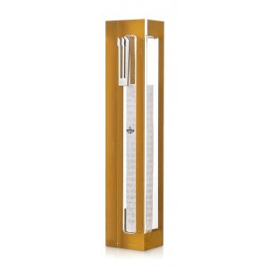 Dorit Judaica Clear Acrylic Mezuzah Case, Gold Frame - Gold or Silver Shin