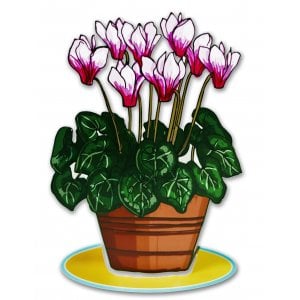 Dorit Judaica Free-Standing Sculpture - Colorful Bouquet of Cyclamen