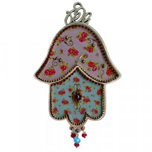 Iris Design, Hamsa Wall Plaque - Romantic Red Roses Design