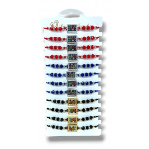 Good Luck Cord Bracelets with Breastplate Image, Assorted Colors  Package of 12