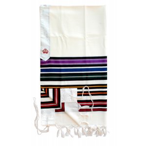 Talitnia Beney Or Tallit - Sons of Light Modern Wool Prayer Shawl - Rainbow