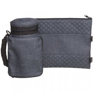 Insulated Weatherproof Tallit and Tefillin Bags – Gray Blue