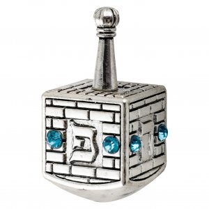 Nickel Chanukah Dreidel with Nes Gadol Haya Poh Letters