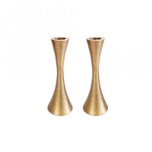 Yair Emanuel Small Matte Brass Candlesticks