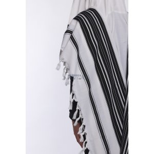 Chabad Traditional Wool Tallit Non Slip Prayer Shawl with No Tzitzit (Default)