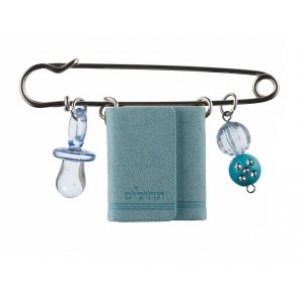 Psalms Tehillim Pin for Baby Crib, Carriage or Stroller - Light Blue