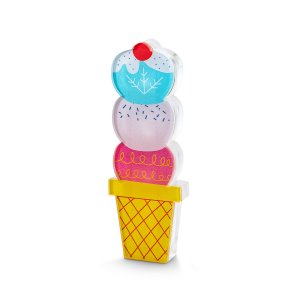 Israel Museum Small Acrylic Mezuzah Case, Ice Cream Cone