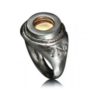Ha'Ari Silver & Gold Kabbalah Ring for Bounty and Success with Five Metals