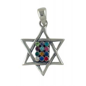 Silver Breastplate Star of David Pendant