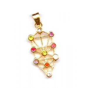 Gold Filled Tree of Life Pendant With Coloful Stones