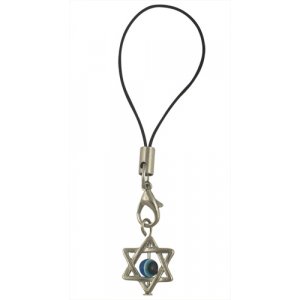 Star of David Cellphone Charm with Moveable Eye