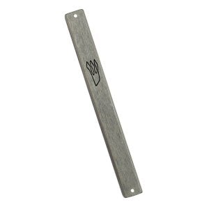 Aluminum Weather-proof Classic Mezuzah Case - Dark Silver