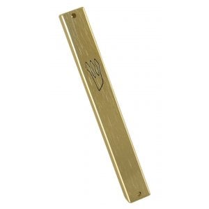 Aluminum Weather-proof Classic Mezuzah Case - Gold