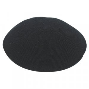 Black Premium DMC knitted Kippah